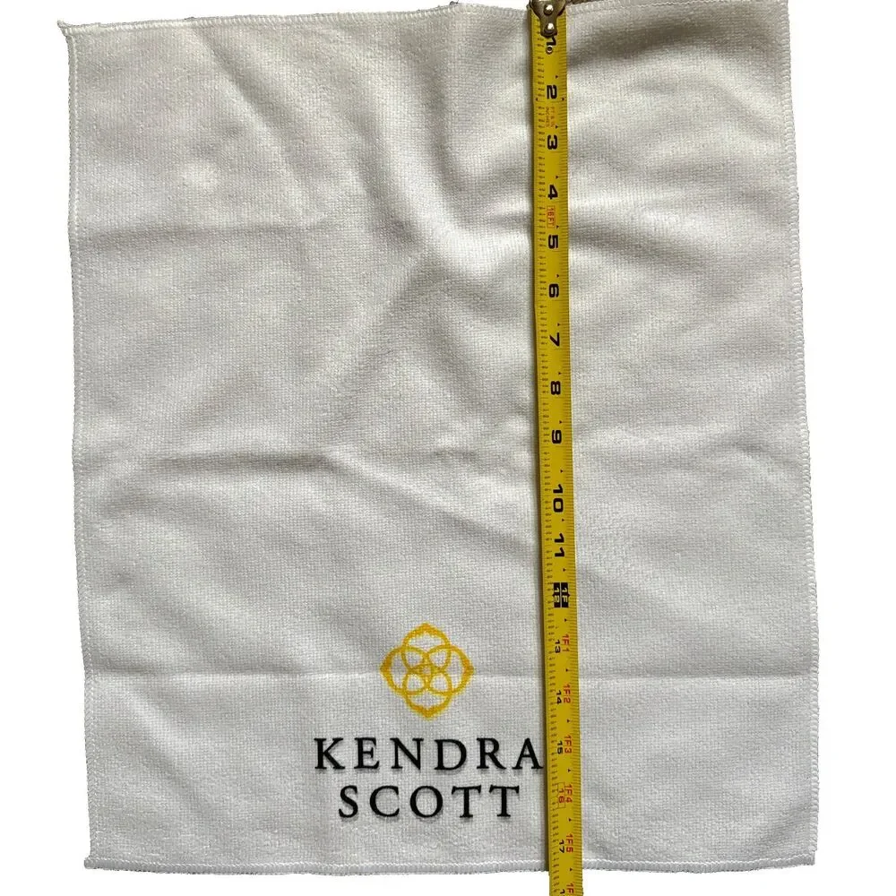 Kendra Scott White Logo Hand Towel, 15 x 17.5